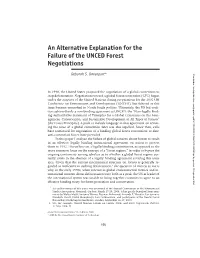 An Alternative Explanation for the Failure of the UNCED Forest Negotiations •