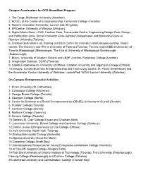 Campus Accelerators for OCE Smartstart Program
