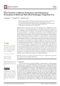Heat Transfer Coefficient Estimation and Performance Evaluation Of