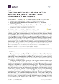 Plant Fibers and Phenolics: a Review on Their Synthesis, Analysis and Combined Use for Biomaterials with New Properties