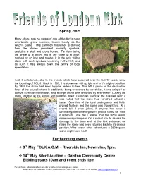 Spring 2005 Forthcoming Events 3Rd May FOLK A.G.M