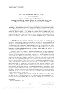 The Set-Theoretic Multiverse