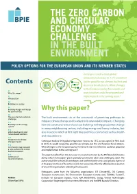The Zero Carbon and Circular Economy Challenge in the Built Environment