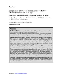 Tropika Review Dengue Outbreak Response Pdf Formatv2