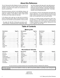 About This Reference Table of Contents