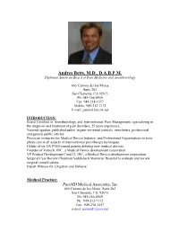 Andres Betts, M.D., D.A.B.P.M