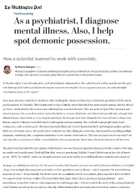 How a Scientist Learned to Work with Exorcists