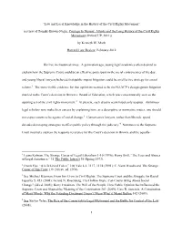 “Law and Local Knowledge in the History of the Civil Rights Movement”