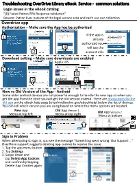 Overdrive Ebook Troubleshooting