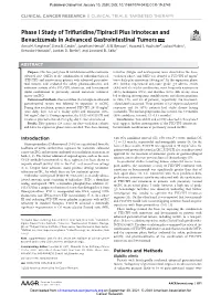 Phase I Study of Trifluridine/Tipiracil Plus Irinotecan and Bevacizumab in Advanced Gastrointestinal Tumors