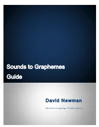 Sounds to Graphemes Guide