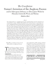 The Crucifixion: Stainer's Invention of the Anglican Passion