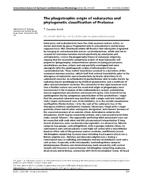 The Phagotrophic Origin of Eukaryotes and Phylogenetic Classification Of