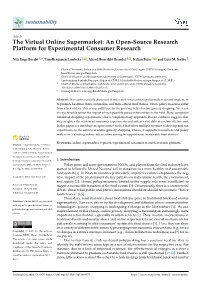 The Virtual Online Supermarket: an Open-Source Research Platform for Experimental Consumer Research