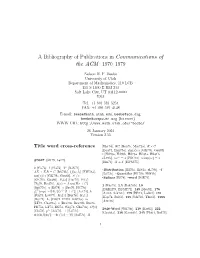 A Bibliography of Publications in Communications of the ACM : 1970–1979