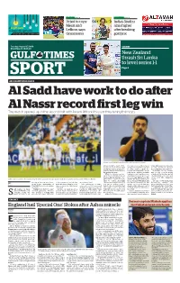 Al Sadd Have Work to Do After Al Nassr Record First Leg