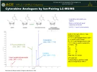 Cytarabine Analogues by Ion-Pairing LC-MS/MS