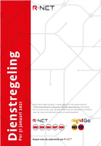 Dienstregeling R-Net + Nightgo