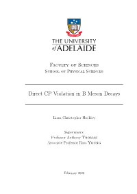 Direct CP Violation in B Meson Decays