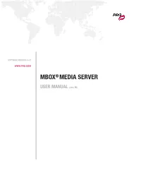Mbox®Media Server User Manual