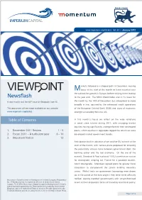 Newsflash to the Year End