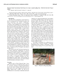 Planetary Basalt Construction Field Project of a Lunar Launch/Landing Pad – PISCES/NASA KSC Project Update R. P. Mueller1 and R