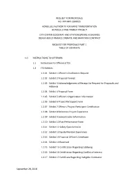 September 28, 2018 REQUEST for PROPOSALS NO. RFP-HRT