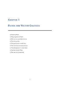 Chapter 1 Fluids and Vector Calculus