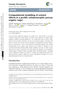 Computational Modelling of Solvent Effects in a Prolific