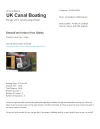 Gnosall and Return from Gailey | UK Canal Boating