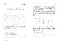 Heteroskedasticity in the Linear Model 2 Fall 2020 Unversit¨Atbasel