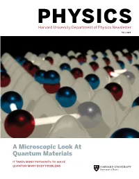 Physics Newsletter 2019