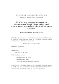 Predicting Virulence Factors in Filamentous Fungi