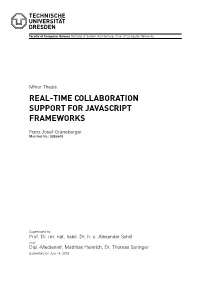 Real-Time Collaboration Support for Javascript Frameworks