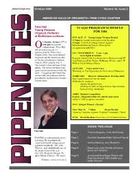 Tcago Program Schedule for 2004