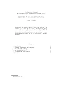 Flatness in Algebraic Geometry