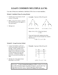 Least Common Multiple (Lcm)