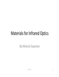 Materials for Infrared Optics
