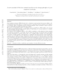 A Meta-Analysis of Boolean Network Models Reveals Design Principles of Gene Regulatory Networks
