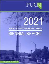 2021 Biennial Report of the Public Utilities Commission of Nevada (PUCN)