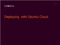 Deploying with Ubuntu Cloud