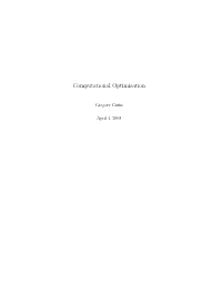 G. Gutin, Computational Optimisation, Royal Holloway 2008