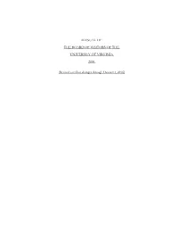 Manual of the Board of Visitors of the University of Virginia 2004