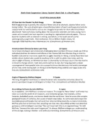North State Cooperative Library System's Book Club in a Box Program