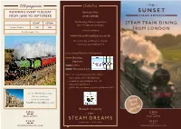 2019 Programme Contact Us ��E RUNNING EVERY TUESDAY Booking Office S�NSE� from JUNE to SEPTEMBER 01483 209888 S�EA� E��RESS