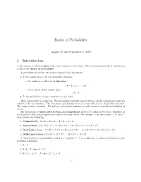 Basics of Probability