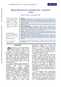 Biopsychosocial View to Pseudocyesis: a Narrative Review