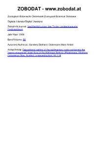 Depositional Setting of the Sedimentary Rocks Contai