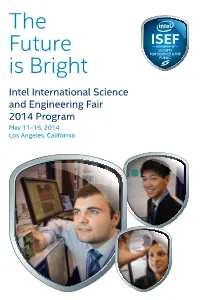 Intel ISEF 2014 Survey We Want Your Feedback