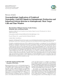 Neuropathologic Implication of Peripheral Neuregulin-1 and EGF